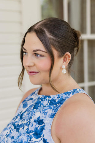 Kate Cluster Pearl Small - Earrings - Belle of  the Ball - Glamourous Grace