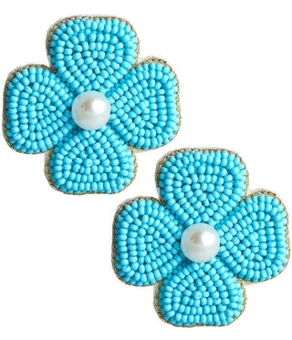 Kerry Beaded Clover Stud Earring - Glamourous Grace