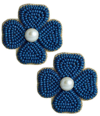 Kerry Beaded Clover Stud Earring - Glamourous Grace