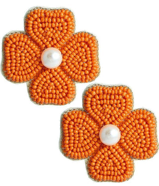 Kerry Beaded Clover Stud Earring - Glamourous Grace