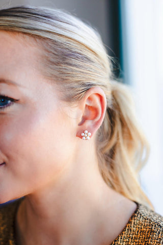 La Fleur - Metal Cluster Stud - Amy Littleson Collection - Glamourous Grace