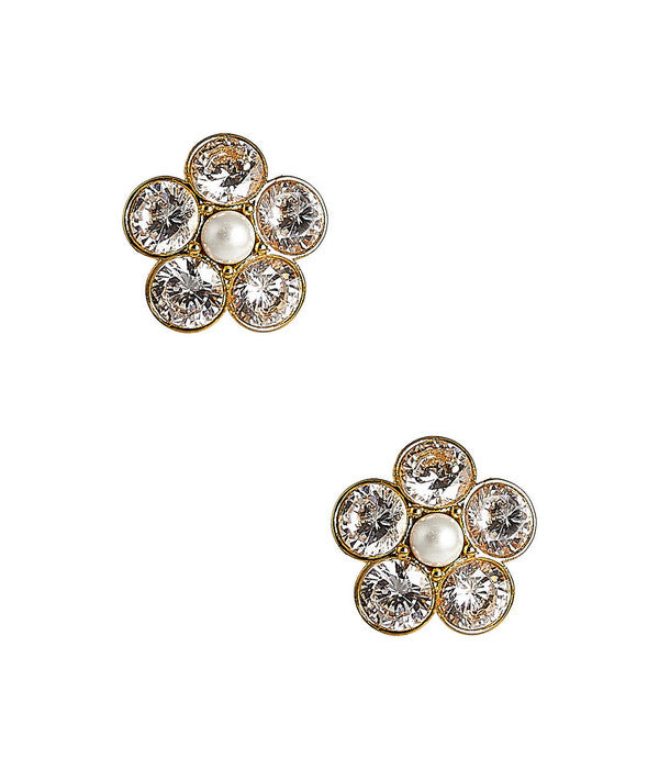 La Fleur - Rhinestone Cluster Stud - Amy Littleson Collection - - Glamourous Grace