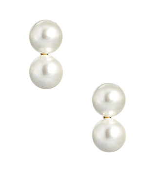Large Belle - Double Pearl earrings - Belle of  the Ball - Glamourous Grace