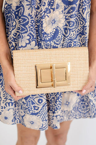 Lillian Clutch - Straw - Glamourous Grace