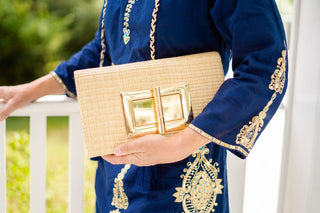Lillian Clutch - Straw - Glamourous Grace