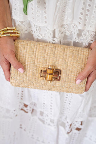 Lilly Clutch - Bamboo Toggle - Glamourous Grace