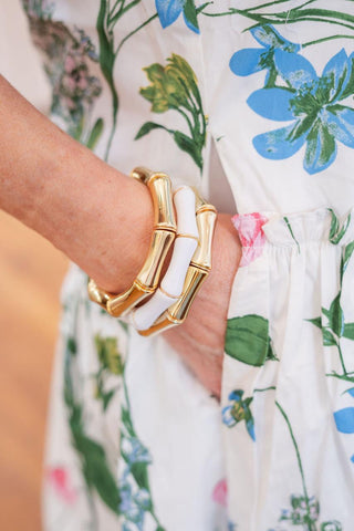 Logan - Bamboo Acrylic Bracelet - Glamourous Grace