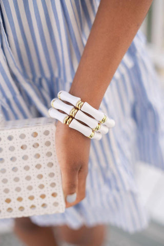 Logan - Bamboo Acrylic Bracelet - Glamourous Grace