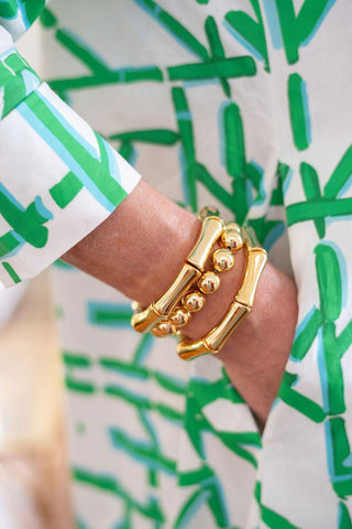 Logan - Bamboo Acrylic Bracelet - Glamourous Grace
