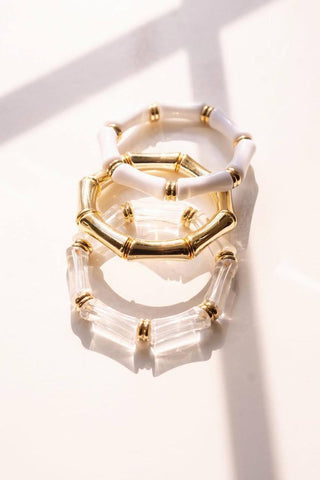 Logan - Bamboo Acrylic Bracelet - Glamourous Grace