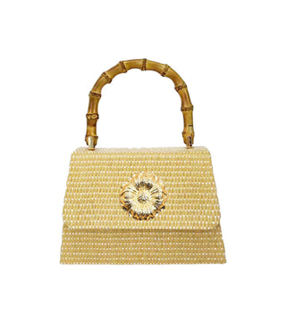 Straw Lulu Bag with Bamboo Handle - Glamourous Grace