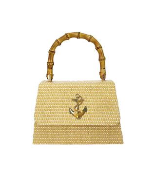 Straw Lulu Bag with Bamboo Handle - Glamourous Grace