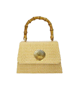 Straw Lulu Bag with Bamboo Handle - Glamourous Grace