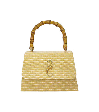 Straw Lulu Bag with Bamboo Handle - Glamourous Grace