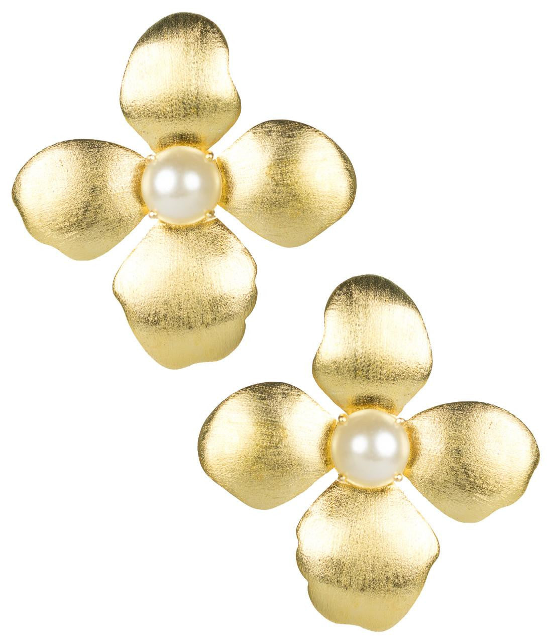 Maggie Earrings - Pearl - Glamourous Grace
