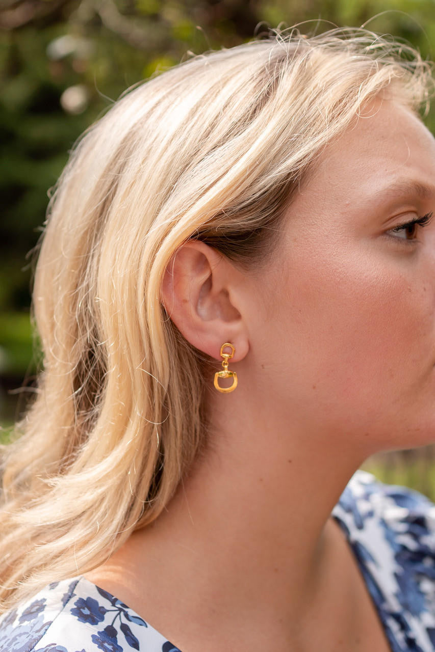 Mini Horsebit - Gold Earring - Glamourous Grace