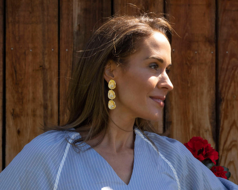 Oyster Triple - Earring - Glamourous Grace