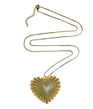 Patti Lynn Gold Heart Charm Necklace - Teggy French x Lisi Lerch Collection - 18k Gold Plated - Glamourous Grace