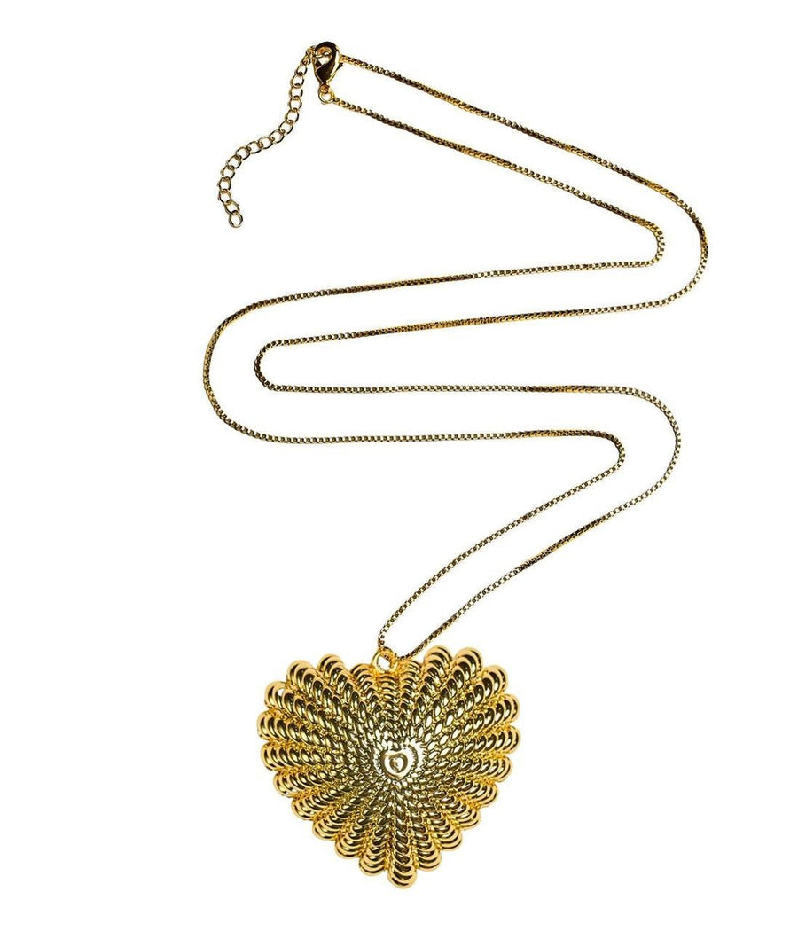 Patti Lynn Gold Heart Charm Necklace - Teggy French x Lisi Lerch Collection - 18k Gold Plated - Glamourous Grace