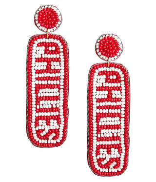 Phillies Drop  - Fabric Backed Earrings - Glamourous Grace
