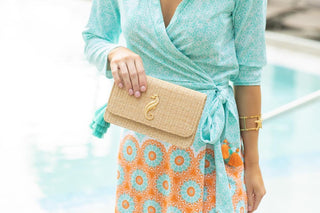 Ruby Straw Clutch - Glamourous Grace