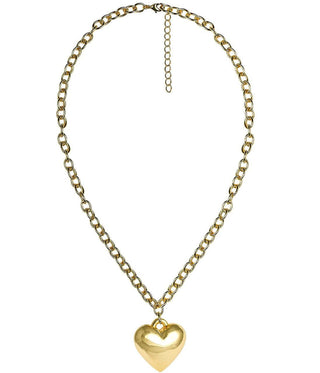 Sienna - Puffy Heart Necklace - 18k Gold Plated - Glamourous Grace