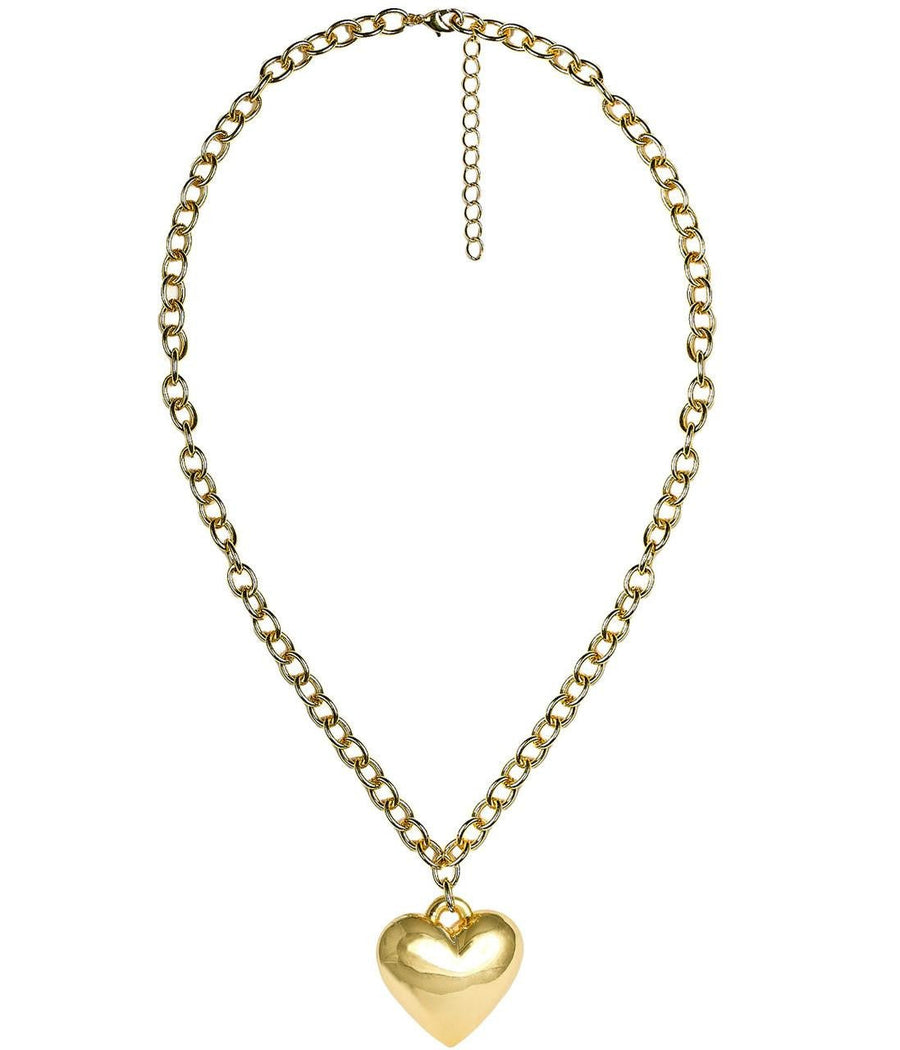 Sienna - Puffy Heart Necklace - 18k Gold Plated - Glamourous Grace
