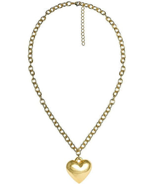 Sienna - Puffy Heart Necklace - 18k Gold Plated - Glamourous Grace