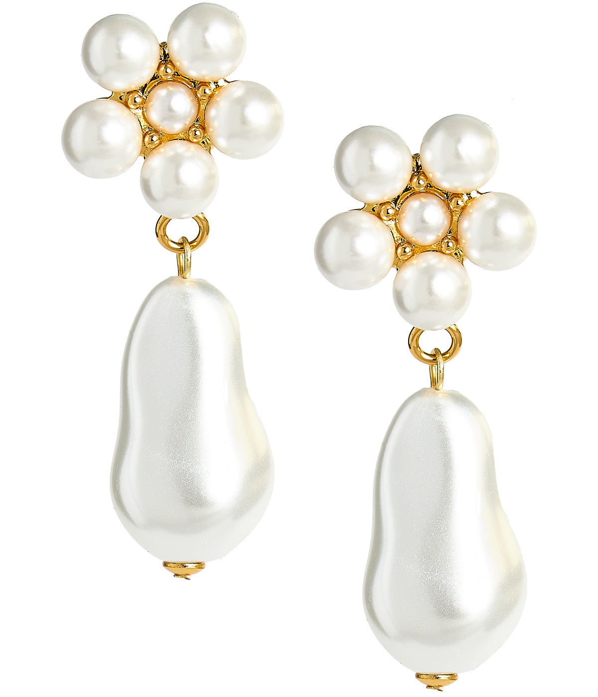 Maeve Pearl Drop Earring - 18k Gold Plated - Glamourous Grace
