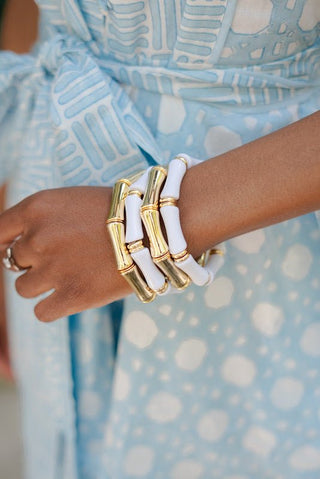 Logan - Bamboo Acrylic Bracelet - Glamourous Grace