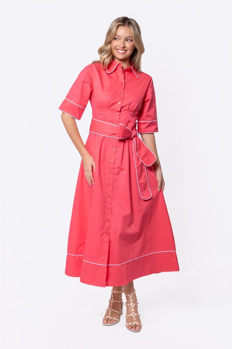 Logan Dress (Coral Pink) - Glamourous Grace