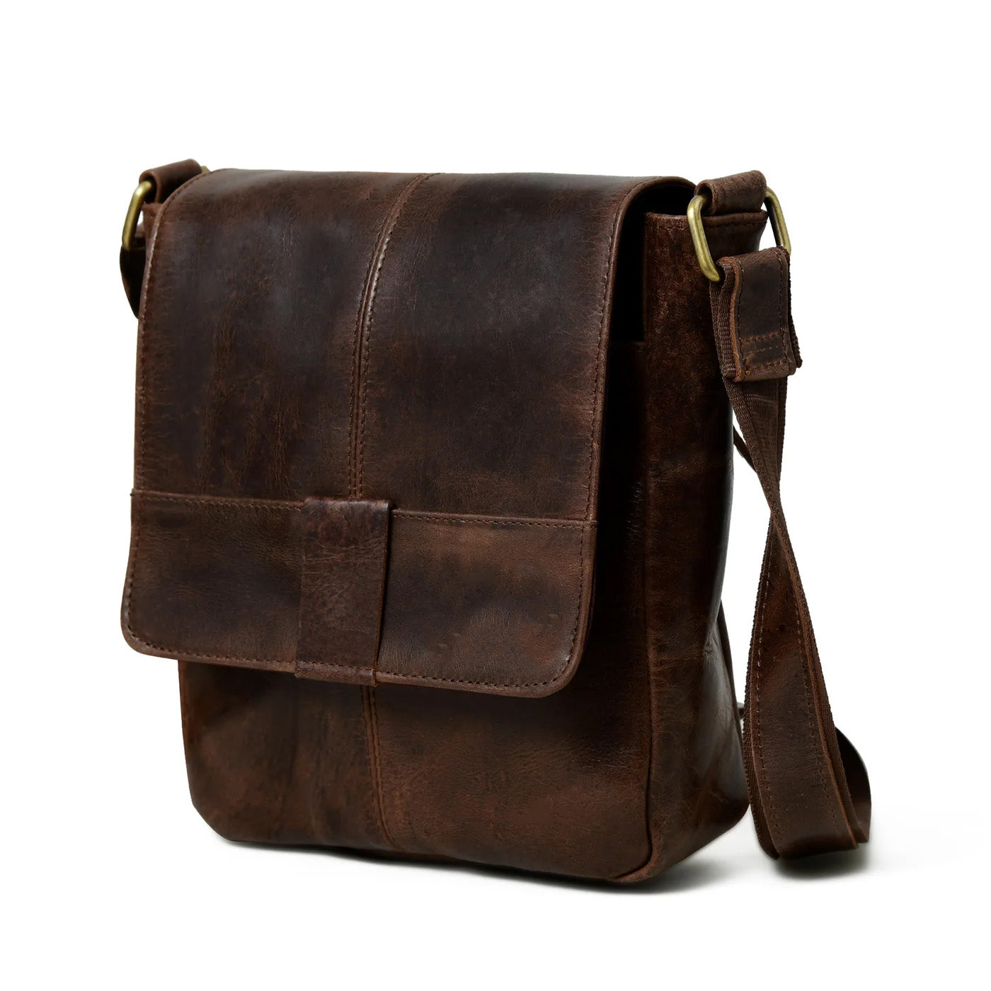 Brown Leather Crossbody Bag - Glamourous Grace