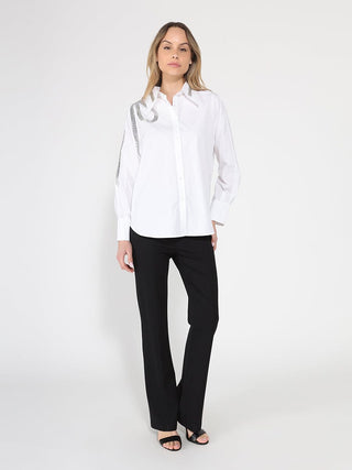 Long Sleeve Shirt Button Down Sequin Embellished - Glamourous Grace