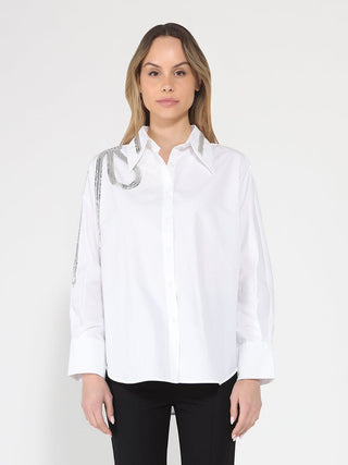 Long Sleeve Shirt Button Down Sequin Embellished - Glamourous Grace