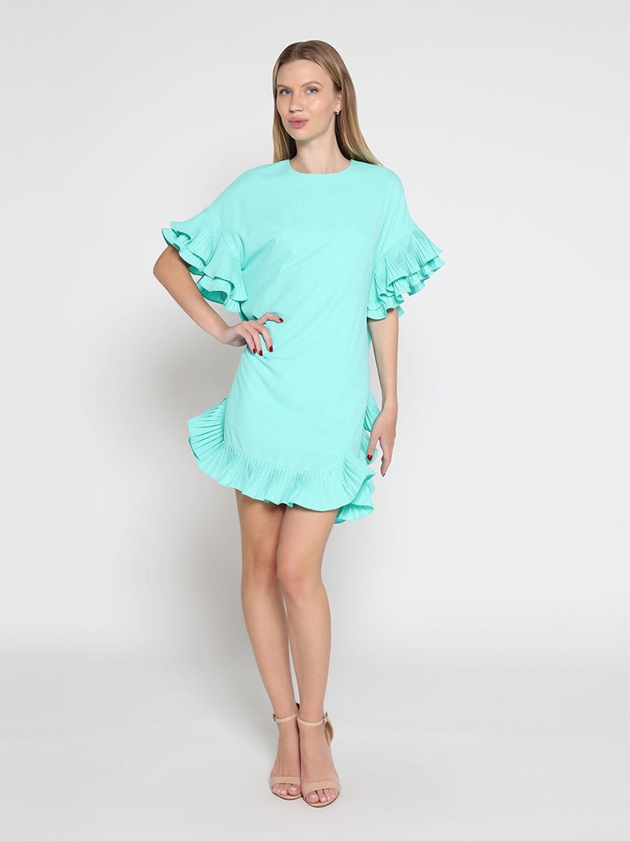 Loose Fitted Ruffle Sleeve Dress - Glamourous Grace
