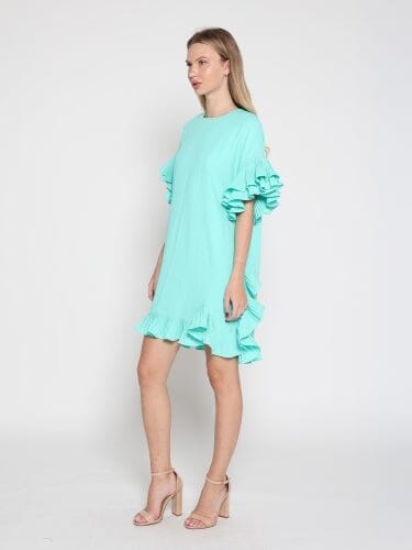 Loose Fitted Ruffle Sleeve Dress - Glamourous Grace