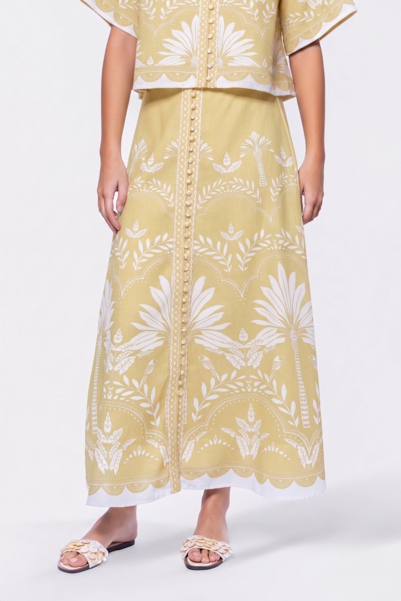 Lottie Skirt (Yellow White) - Glamourous Grace