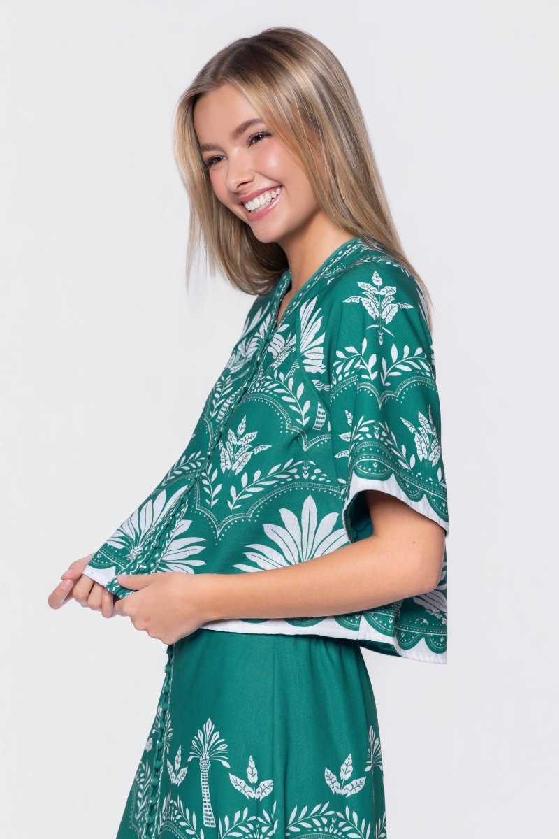 Lottie Top (Green White)