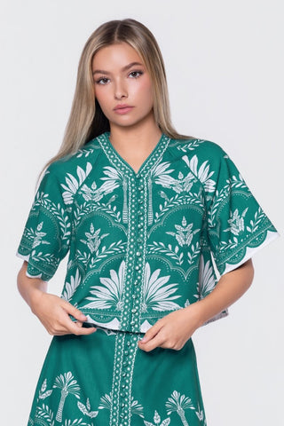 Lottie Top (Green White)