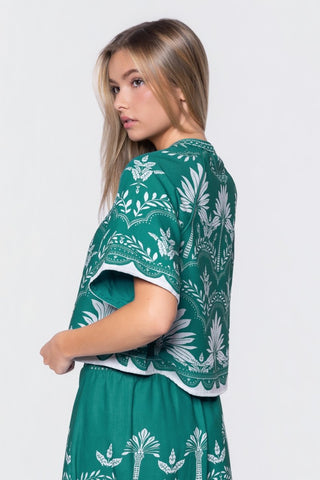 Lottie Top (Green White)