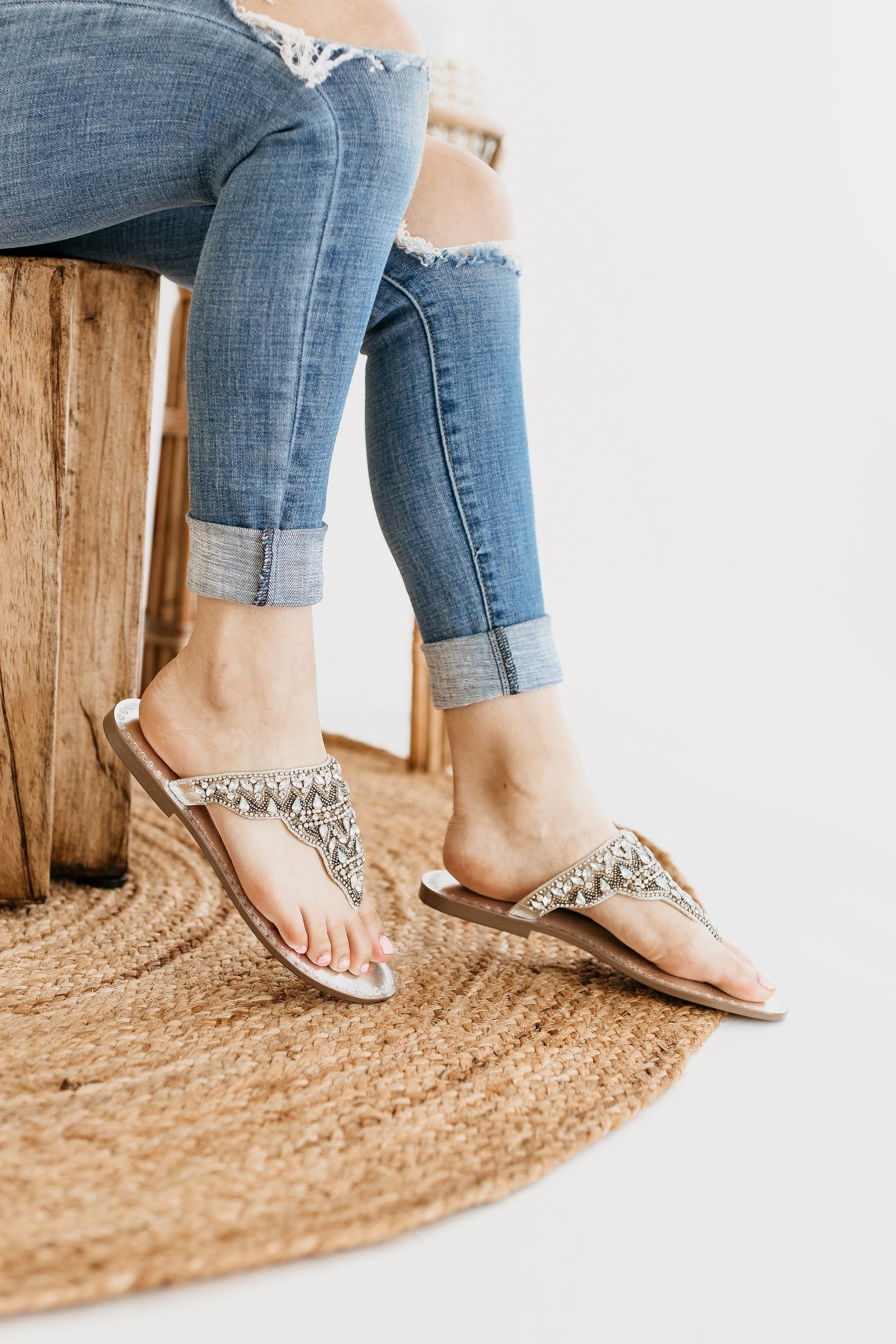 Loving U Sandals in Silver - Glamourous Grace