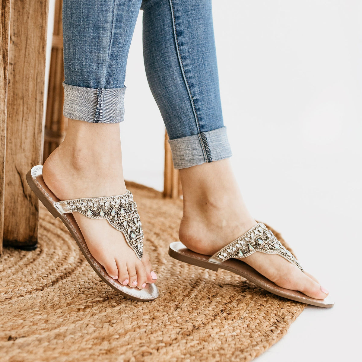 Loving U Sandals in Silver - Glamourous Grace