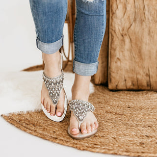 Loving U Sandals in Silver - Glamourous Grace