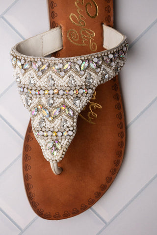 Loving U Sandals in White - Glamourous Grace