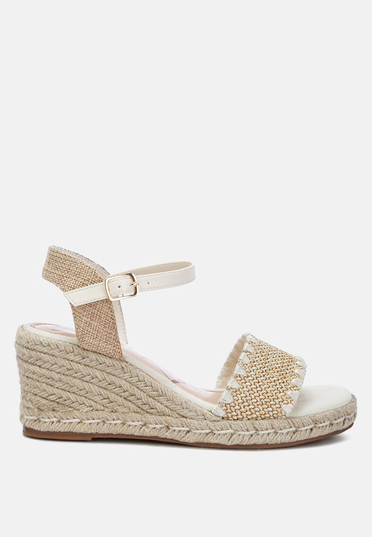 Lucas Raffia Wedge Heel Espadrilles - Glamourous Grace