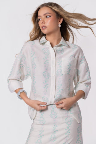 Lula Top (Green Pattern)