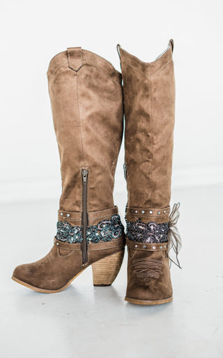 Lush Boot in Taupe - Glamourous Grace