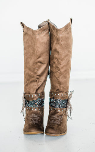Lush Boot in Taupe - Glamourous Grace