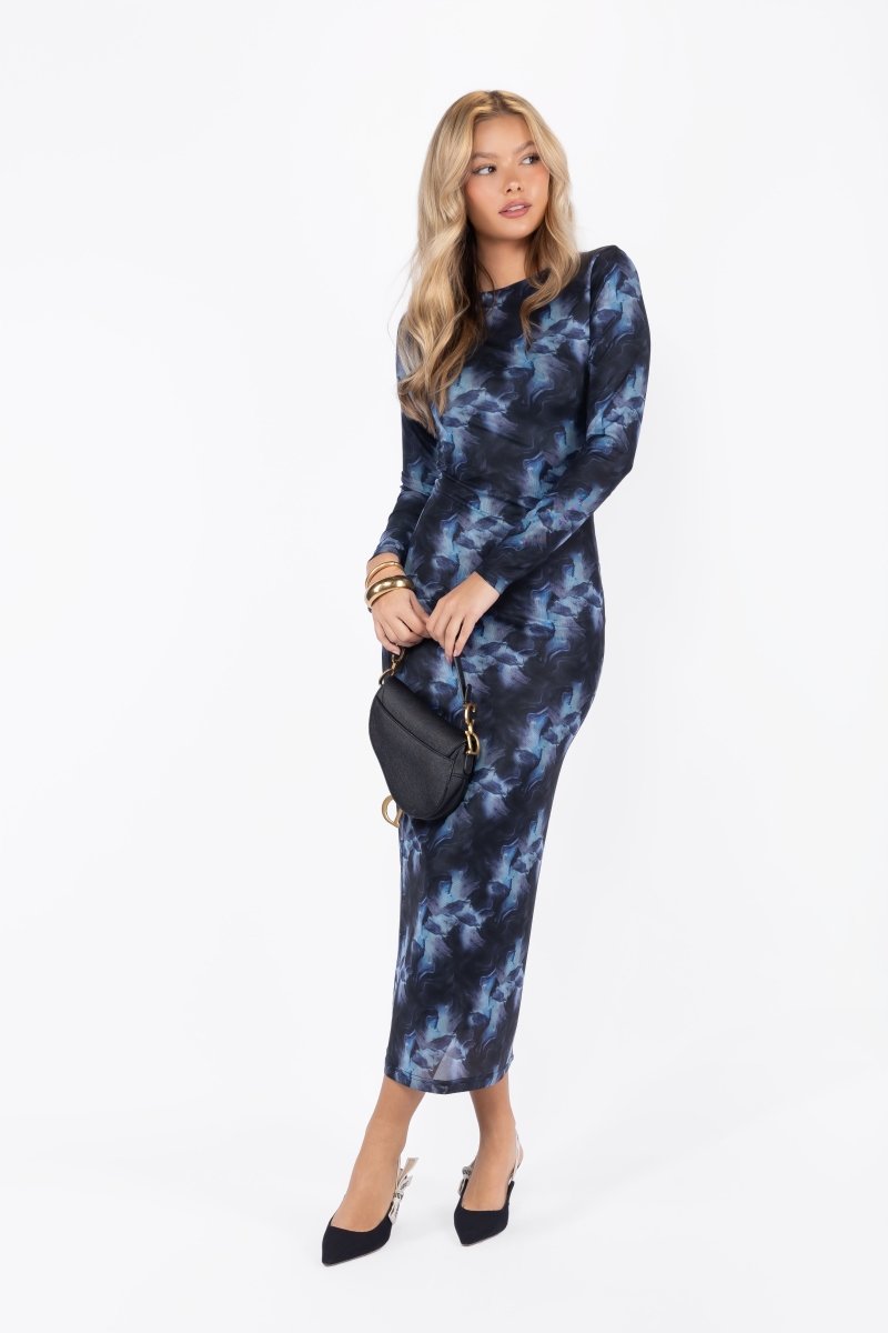 Lyra Dress (Blue) - Glamourous Grace