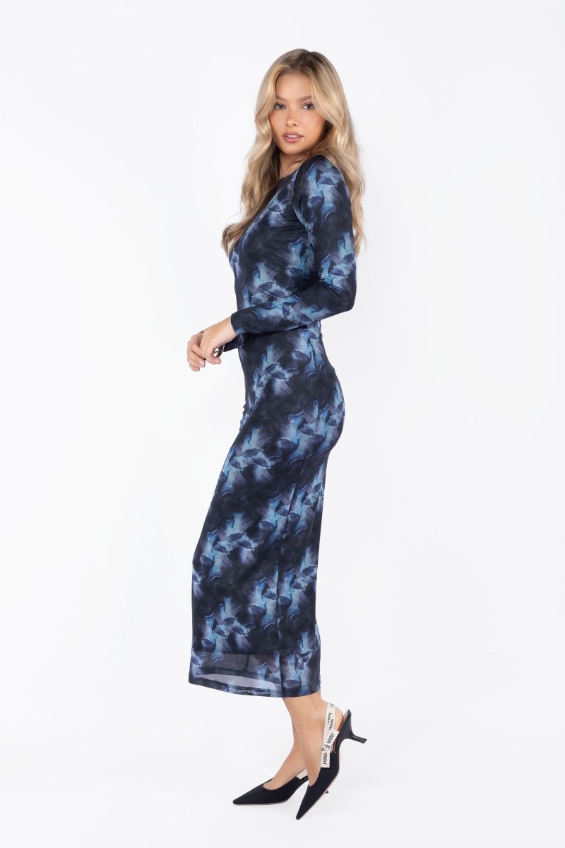 Lyra Dress (Blue) - Glamourous Grace
